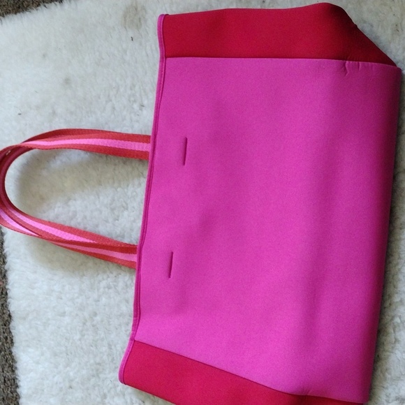 Anthropologie Summersault Stylish Pink Tote Bag - Picture 4 of 7